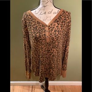 Time and Tru Leopard Print Top